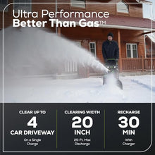 Greenworks 80V (75+ Compatible Tools) 20” Brushless Cordless Snow Blower, 2.0Ah Battery and Charger Included