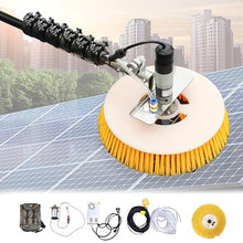Multifunctional Electric Solar Panel Cleaner with Rotating Double Brush Head, Water Fed Pole Kit for PV Panel Washing, House Siding, Pool Tiles & Outdoor Surface Cleaning, Dual/Single Single Head 2m