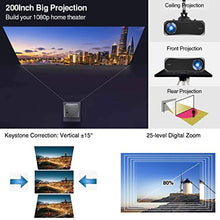 TEDILUVI Home Projector Led Theater Beamer System Full 1080p Native Resolution 10000:1 Contrast Ratio 900dab