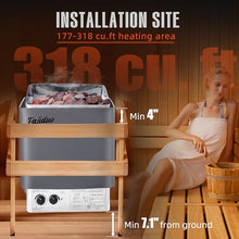 Fajiduo Sauna Heater, 6KW 110V Electric Sauna Stove with Bracket, Adjustable Temp & 3H Timer Dry Sauna Heater for Max 318 Cu.ft Saunas Rooms, Home Sauna, Commercial