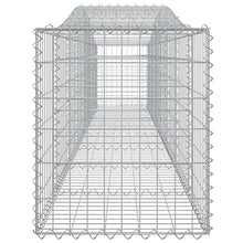 Arched Gabion Baskets 2 pcs Galvanized Iron for Outdoor & Indoor Plants White Black