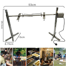 JYXYXSCP Automatic BBQ Rotisserie Kit, Portable Stainless Steel Grill for Outdoor Cooking (115x75 CM)