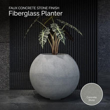 COSAPOTS Orbo Globe Sphere Indoor/Outdoor Planter, 35x31in Concrete Stone