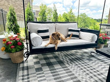 Amish Casual The Philly Amish Crafted 5 Foot Porch Swing Bed in Black, Daybed Swing Made in The USA from Kiln Dried Pine