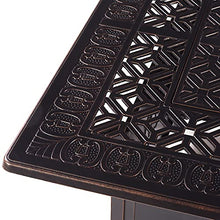 Oakland Living Aluminum 57,0000 BTU 42 in. Square Propane Black Fire Pit Table with Fire Beads, Lid, Propane Tank Cover and Table Fabric Covers in Copper Finish