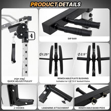 TROPOW 2000lbs Multi-Function Power Cage with J-Hooks and Dip Handles, Black/White
