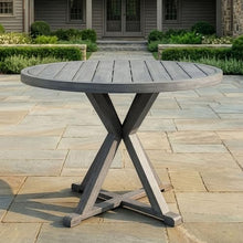 Martha Stewart Bedford 36" Round Indoor/Outdoor Patio Table, Gray