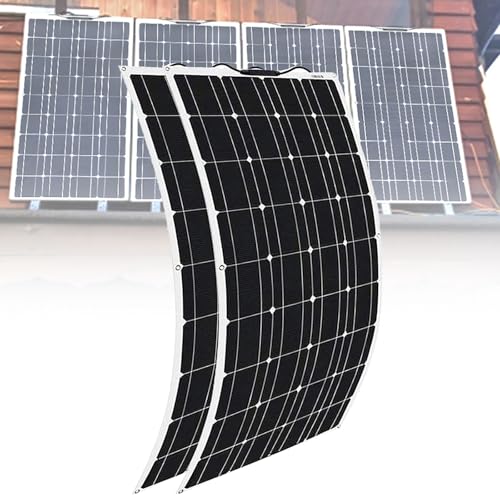 VNATWGOO 400W Off-Grid Charging Solar Panel with 30A/40A Controller, Bendable Flexible Solar Panel, RV Portable Photovoltaic Board, for Outdoor Power Generation,40A