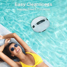 Pool Cleaning Robot, Automatic Robotic Pool Cleaner,for Above and Inground Pools,Powerful Suction Automatic Pool Cleaners, Vacuum Slient Operation Lasts 150 Mins