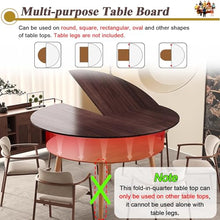 ZDJZMGZ Foldable Round Table Top Extender 59" (150cm) - Portable Banquet Table Replacement for Restaurant, Farmhouse, Patio - Fits 42-72" Tables, White Countertop, Easy Setup
