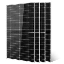 SUNGOLDPOWER 4PCS 550W Solar Panel,UL61730,18BB Monocrystalline Grade A Cell,Rigid,High Efficiency,IP68，Charging 12V/24V/48V Battery on Rooftop,Yard,Marine,on/Off Grid System CEC Listed (Total 2200W)
