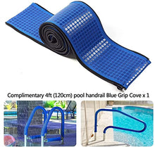 MSHOSAC Pool Handrail,2Pcs Pool Handrail for Stairs, 31.5x31.5inch, 304 Stainless Steel with Blue Grip Cover, Complete Mounting Accessories Included, Durable Swimming Pool Safety Rail