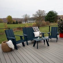 Highwood Italica Modern Adirondack 4pc Patio Set, Federal Blue