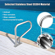 Pool Handrails Pool Swimming Pool Hand Rail, 304 Premium Stainless Steel Pool Hand Rail, 3-Bend Swimming Pool Safety Handrails, for Indoor Outdoor