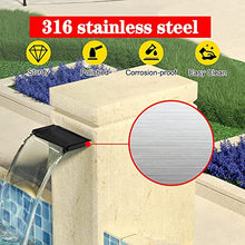 Waterfall Fountain Outdoor, 316 Stainless Steel Pond Waterfall Blade for Garden, Pond Waterfall Cascade, Waterfall Spillway for Pool Water Features (30/60cm)(Color:Gold Bronze,Size:60cm)