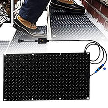 Non Slip Outdoor Stair Treads, 10"x15" Heated Snow Melting Mats, Electric Heating Snow Removal, for Staircase, Deck, Series Connection,6 Pack