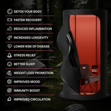 THE POD COMPANY The Sauna Pod 2.0 Dry Sauna for Recovery & Wellness with 100% Natural Cotton Cabin, Up to 185°F Dry Heat