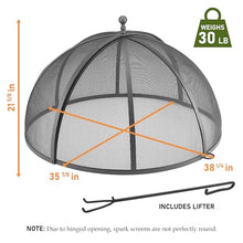 Good Directions 36" Fire Pit Spark Screen with Lifter Tool, Heavy Duty, Hinged for Easy Access
