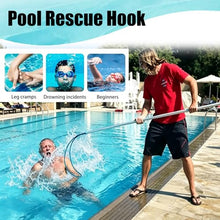 LZMZMQ Pool Brush and Skimmer Combo Set Above Ground Pools, Portable Pool Rescue Hook with 1 3 5 6 7 8 M Pole, Swimming Pools Cleaning Accessories(8.6m/28.2ft)