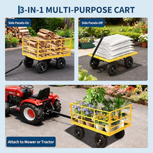 Litake Heavy Duty Metal Garden Wagon Cart,1500LBS Capacity,13 Inches Tire