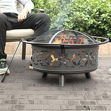 Wood Burning Fire Pit Outdoor Fire Pit BBQ Grill Firepit Bowl Garden Fire Pit Outdoor Heaters 2 in 1 Fireplace for Bonfire Barbecue in The Wild for Camping
