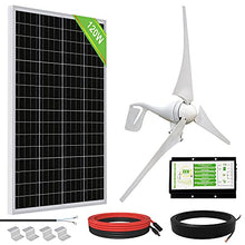 JKSVTF Solar Panel Kit,1360W 24V Solar Wind System Generating 5.5Kwh/Day: 400W Wind Turbine Generator+ 8 Pcs 120W Monocrystalline Solar Panel+3