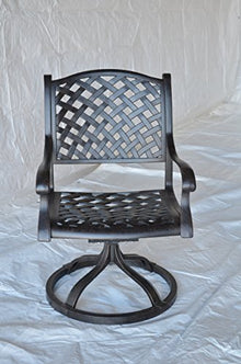 Nassau Outdoor Patio 11 pcs Dining Set Table 46" X 120" and 10 Chairs Dark Bronze, Cast Aluminum