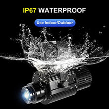 Hiedmeil 35W LED Advertising GOBO Projector Rotating Lighting Show Logo Lights Cafe Store Shop Outdoor Projection Lamp with Lens (Black)