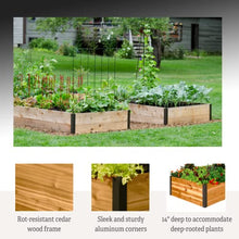Gardener's Supply Company Raised Garden Bed | Outdoor Planter Box w/Extra Deep Height for Rooted Plants, Herbs Flowerbed & Vegetable Garden Wooden Box | 4' W x 8' L x 14" H