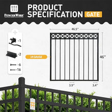 Fencer Wire Heavy Duty Decorative Fence Gate Black, 4FT x 4FT, Pack of 5