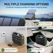 BROWEY 1600W (3200W Peak) Portable Power Station with 40W+120W Solar Panel