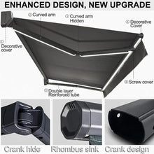 Motorized Retractable Patio Awning - Waterproof Outdoor Shade with Remote Control, Sun Protection for Windows & Doors, 3x1.5m Canopy for Decks & Patios.
