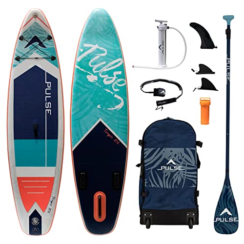 PULSE WATERSPORTS Pulse Tropic Inflatable Stand Up Paddle Board Blue White