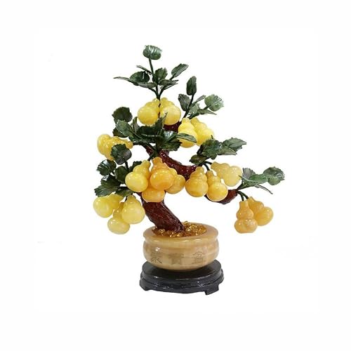 YXIANG56Q Fake Plants Jade Ornaments and Feng Shui Potted Plants - Artificial House Decoration Bonsai Tree(Medium)