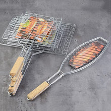 BBQ Barbecue Net Roast Fish Duck Meat Clip Grilled Fish Net Grilled Hamburger Net Tool Stainless Steel Grilling Iron Basket ()