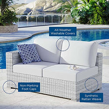 Modway EEI-4303-LGR-WHI Left-Arm Loveseat, Light Gray White, 35 x 56.5 x 25.5