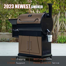 Z GRILLS Pellet Grill Smoker with PID 2.0 Controller, LCD Screen, 2 Meat Probes, 697 sq in Cooking Area, Huge Storage Cabinet, Rain Cover Bronze