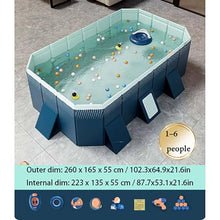 AErosx Large Non-Inflatable Swimming Pool for Kids, Adult Collapsible Pools Hard PVC Shell, Oversized Thickened, Portable Folding Kids Pools for Indoor and Outdoor(2.6x1.7x0.55m/8.5x5.4x1.8ft)