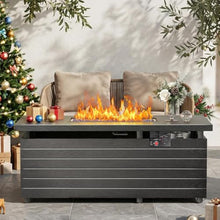 51 Inch Outdoor Propane Fire Pit Table, 50000BTU 4-in-1 FirePit Table, Gray
