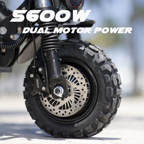 COFANSON Adults Electric Scooter 60V5600W Dual Motor 50MPH 50Miles Range Black