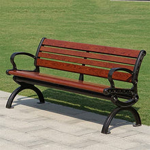 CUTPOIY Bench Garden Bench Metal Park Bench Cast-Aluminum Plastic Wood Outdoor Benches Front Porch 1.5m Outdoor Furniture for Patio, Park, Lawn, Yard Outdoor Garden Ben, A
