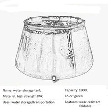 Outdoor Collapsible Storage Water Collector Tank Portable Water Barrel Rain Catcher, for Drought Resistant Fire Fighting,1000L