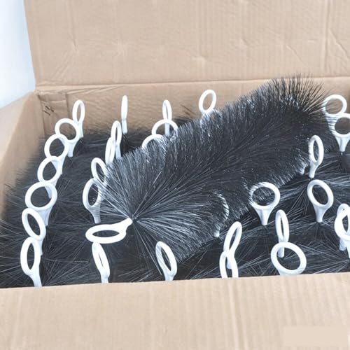FENNIDICE 10/20/30/50 Pack Black Filter Brushes for Pond & Aquarium, 12 16 20 24 31 39 Inch Long，for Pond Skimmer Filter, Water Garden Koi Pond Filter Cleaning Brush(Black-50pcs,90cm/35.5in)