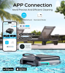 WYBOT F1 Pool Skimmer Robot with App Remote Control（Blackgreen）