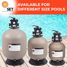 SUNSOLAR Swimming Pool Sand Filter — Corrosion-Proof Pool Cleaning Equipment — Water Filter for Pool to Remove Debris — 24-Inch Diameter Tank with 300 lbs Sand Capacity