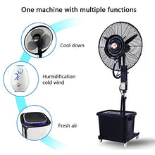 ZTKECO 25”/29” Pedestal Misting Fan for Garden Patio, 90° Oscillation Outdoor Fan Misters for Cooling with 42L Water Tank, Black(25in,Fixed)