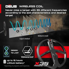 XP Metal Detectors Deus - Weatherproof and Fully Wireless, Ideal for Treasure and relic Hunting - 9" X35 Coil (35 Frequencies), Remote Control & S-Telescopic Stem (DEUS-22X35RCEA)