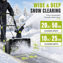 SHUMIAO 40V Battery Powered Snow Blower, 20" Brushless Thrower