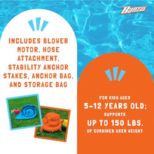 Banzai Splash Slide 2 Pack - Inflatable Slide with Basketball - Ages 5-12
