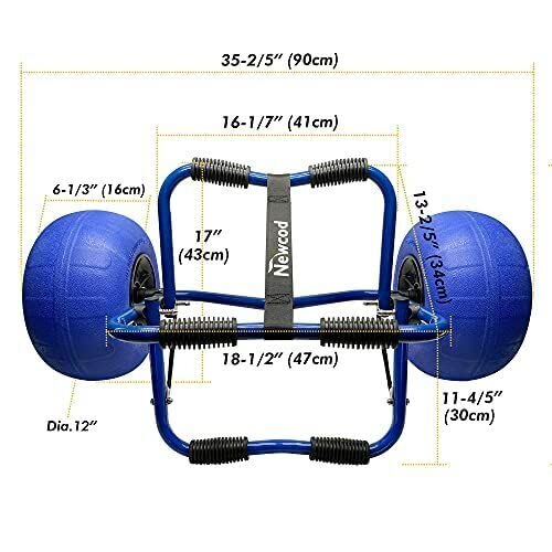 Generic Kayak Cart Kayak Dolly with 12inch Large Beach Balloon Wheels